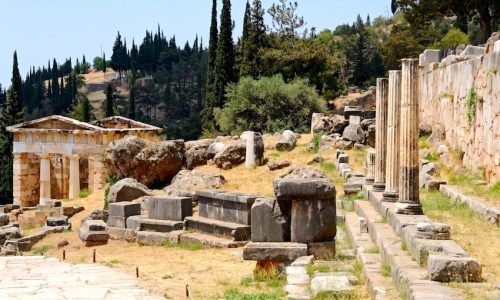 The,Ruins,In,Delphi,,Greece