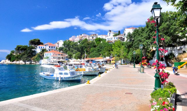 A,Look,On,The,Old,Port,In,Skiathos,,Greece,,Europe